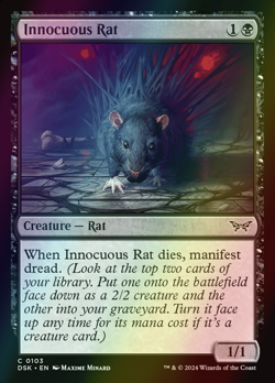 MTG Innocuous Rat Foil ** Duskmourn: House of Horror ** English (NM) - Image 1