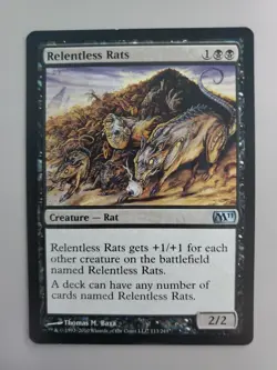 MTG Relentless Rats Magic 2011 Regular Uncommon - Image 1