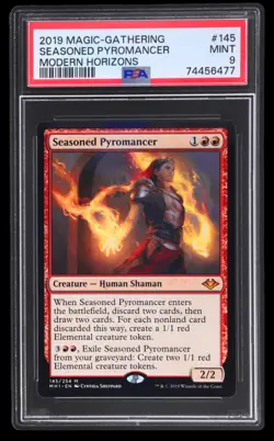 MTG Seasoned Pyromancer (MH1) Modern Horizons Regular Mythic 145/254 NM PSA 9 - Image 1