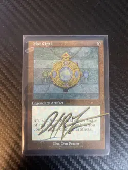 Mox Opal (Retro Frame) (Foil Etched) Secret Lair Foil - Shadow Signed By Artist - Image 1