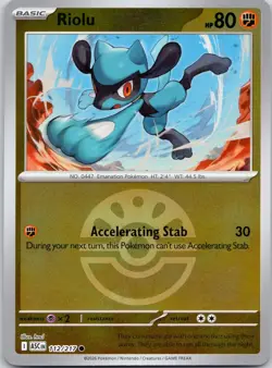 Riolu 112/217 C ME: Ascended Heroes Pokemon NM FRIEND BALL Reverse Holo - Image 1