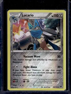 Lucario - 63/124 / Reverse Holo Rare Fates Collide 2016 (NM) / Pokemon TCG - Image 1