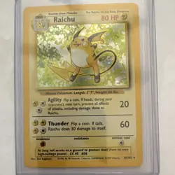 Pokemon Raichu Base Set 14/102 Holo Rare Stage 1 Wizards English 1999 - Image 1
