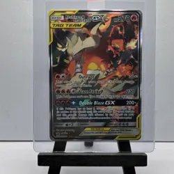Pokemon Reshiram & Charizard GX TAG TEAM Promo Holo SM201 SM 270 HP Card - Image 1