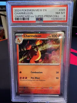 2024 Pokemon Charmeleon Charizard ex Super-Prem Coll 005 PSA 8 - Image 1