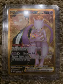 Pokemon Mewtwo EX TCG Hyper Rare Card Team Rockets 240/182 Destined Rivals - Image 1