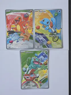 Pokemon First Partner Illustration Collection Bulbasaur Charmander Squirtle Set - Image 1
