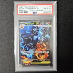 Pokemon 2025 Mega Charizard X Ex 125/094 SIR Phantasmal Flames GEM MINT PSA 10 - Image 1