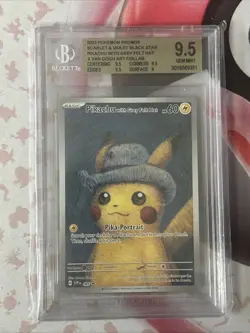 2023 Pikachu with Grey Felt Hat #85 Promo Pokemon x Van Gogh Art Mint BGS 9.5 ✅ - Image 1