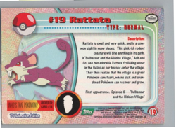 1999 Pokemon Topps Rattata 19 Ungraded - Image 2