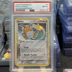Pokemon TCG Raichu EX Holon Phantoms Holo Card 15/110 Rare PSA 8!!!! - Image 1