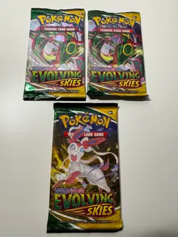 Lot 3x Pokemon TCG Booster Packs: Evolving Skies - Image 1