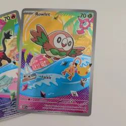 Rowlet, Litten & Popplio First Partner Illustration Collection Promo Set Pokemon - Image 2