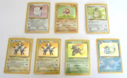 7PC LOT 1999 POKEMON HOLO WIZARDS BASE & JUNGLE CARDS - Image 1