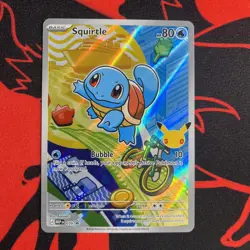 Pokemon TCG First Partner Illustration Squirtle Promo Full Art Holo 037 NM - Image 1