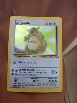 Pokemon TCG Kangaskhan Jungle 5/64 Holo Unlimited Holo Rare HP - Image 1