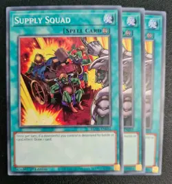 Supply Squad x3 Yu-Gi-Oh! EGO1-EN031 1st Common PLAYSET - Image 1