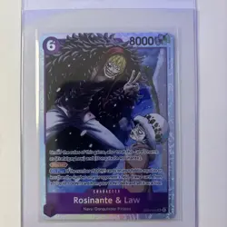 Rosinante & Law EB04-038 SR Foil English One Piece Card Game Azure Sea’s Seven - Image 1