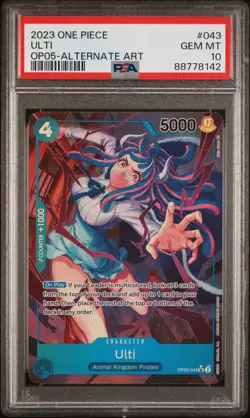 One Piece Awakening of the New Era - Ulti SR Alternate Alt Art #OP05-043 PSA 10 - Image 1