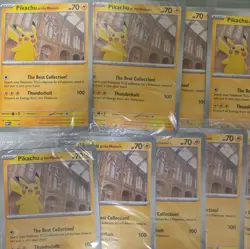 17 xPokemon TCG Pikachu At The Museum Jumbo National History Card Sealed X 9 - Image 3