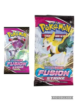 2x Pokemon TCG Sword&Shield Fusion Strike 1 Unopened Pack Of 10 Cards - Image 1