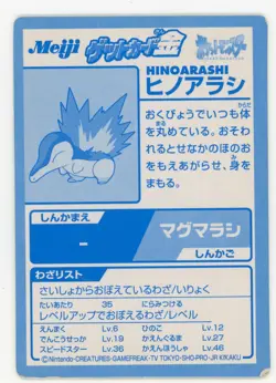 Pokemon Card Cyndaquil Metalic Foil Meiji Gold Get Card 2000 PL - Image 2