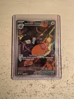Team Rocket’s Raticate Illustration Rare Pokemon Destined Rivals Card 202/182 - Image 1