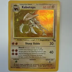 Pokemon TCG Kabutops Holo Rare Card 9/62 Fossil - Image 1