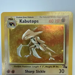 Pokemon TCG Kabutops Holo Rare Card 9/62 Fossil - Image 3