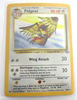 PIDGEOT HOLO JUNGLE POKEMON CARD 8/64 GAMEFREAK 1999 WIZARDS - Image 1