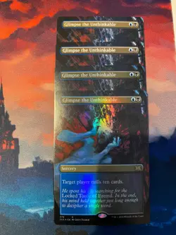 MTG Double Masters 2022 Glimpse the Unthinkable Borderless x 4, Two Foil - Image 1