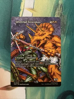 Silverclad Ferocidons - Source Material - Teenage Mutant Ninja Turtles - MTG- NM - Image 1