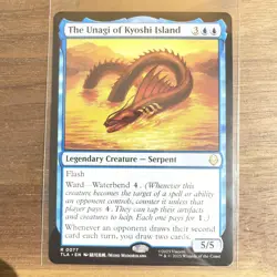 MTG-The Unagi of Kyoshi Island Creature Rare Blue Serpent 077 … - Image 1