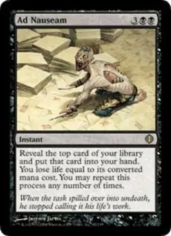 Slightly Played, English - 1 x MTG Ad Nauseam - Foil Shards of Alara - Image 1