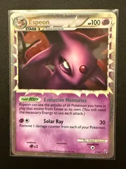 2010 POKEMON HG&SS UNDAUNTED ESPEON PRIME 81/90 ULTRA RARE HOLO FOIL NM 81/90 - Image 1