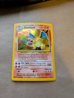 1999 POKEMON BASE SET UNLIMITED CHARIZARD HOLO 4/102 RARE VINTAGE MP - Image 1
