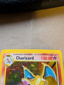 1999 POKEMON BASE SET UNLIMITED CHARIZARD HOLO 4/102 RARE VINTAGE MP - Image 3