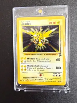 Pokemon Zapdos 90 HP Holo Rare Basic Base Set 2 20/130 English Card Stock 020/13 - Image 2