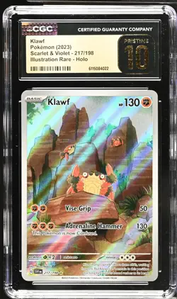 2023 Pokemon #217/198 Klawf Scarlet & Violet CGC 10 - Image 1