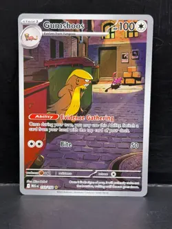 Pokemon TCG Gumshoos 153/132 Me01 Mega Evolution Illustration Rare Full Art Hol… - Image 1