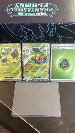 Pokemon TCG Holo EX (3) Card Lot - Arboliva EX, Yanmega EX, Holo Grass Energy - Image 1
