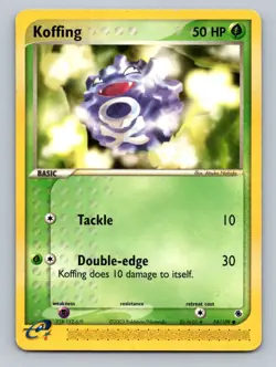 Pokemon Koffing Ruby and Sapphire 54/109 Light Play LP+ or Better - Image 1