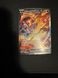 POKEMON TEAM ROCKETS MOLTRES EX SIR DESTINED RIVALS STAMPED PROMO 229/182 NM - Image 1