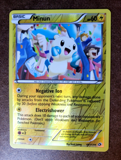 2013 POKEMON TCG MINUN Legendary Treasures Radiant Reverse Holo Uncommon 48/113 - Image 1