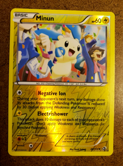 2013 POKEMON TCG MINUN Legendary Treasures Radiant Reverse Holo Uncommon 48/113 - Image 2
