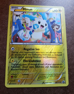 2013 POKEMON TCG MINUN Legendary Treasures Radiant Reverse Holo Uncommon 48/113 - Image 4