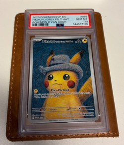 2023 Pokemon X Van Gogh Grey Felt Hat Pikachu PSA 10 GEM MT - Image 1