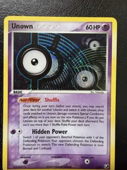 Pokemon 2005 EX Unseen Forces Unown #1/28 LP With Swirl🌀 - Image 3