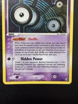 Pokemon 2005 EX Unseen Forces Unown #1/28 LP With Swirl🌀 - Image 4