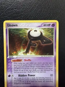 Pokemon TCG Unown F/28 Unseen Forces Holo Rare LP - Image 2